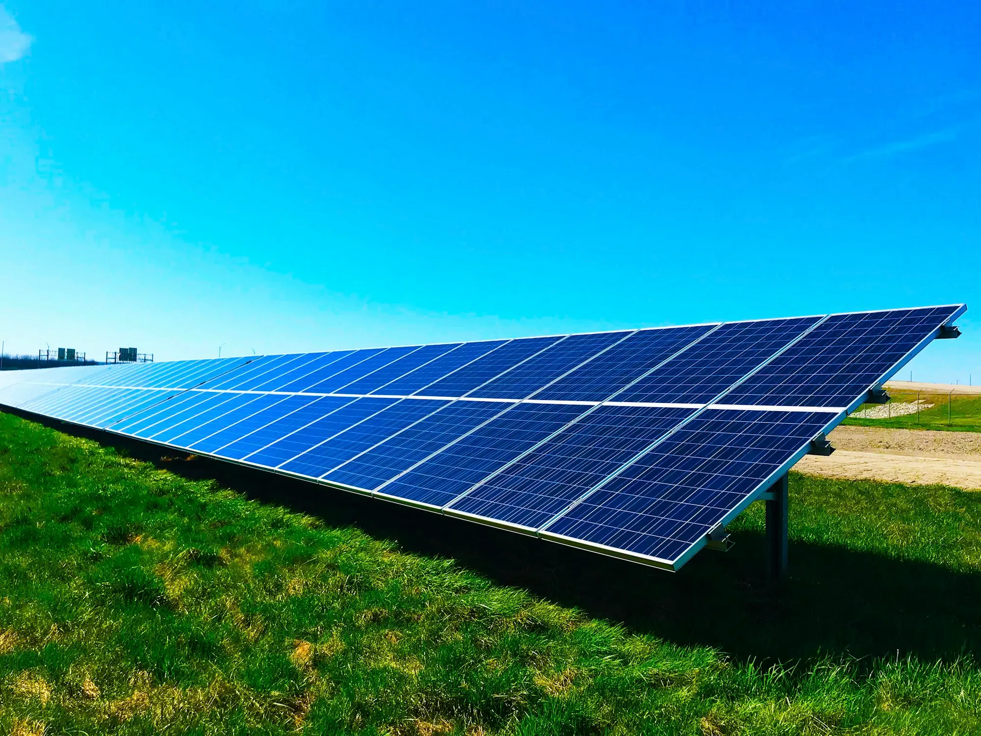 Close-up of a solar panel surface